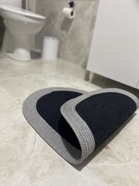 Halımax Milda Jüt Tekli Banyo Paspası Çift Taraflı Kaymaz Yıkanabilir Banyo Paspas Takımı