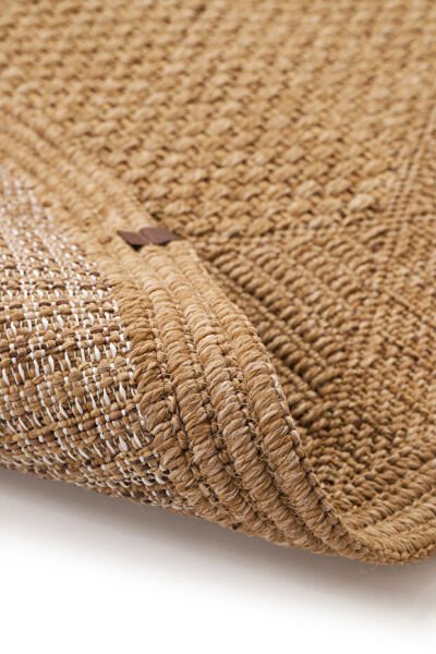 Boho 01 Naturel Oval Jüt Halı Yolluk Jüt Taban Jüt Kilim Hasır Halı Otantik Bohem Halı