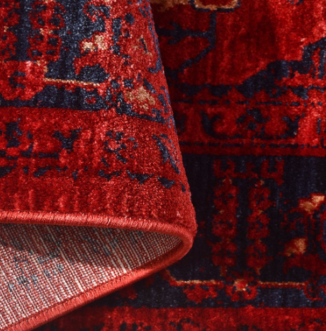 Crea Halı Özerk09 Kırmızı Vintage Dekoratif Klasik Halı Salon Halısı