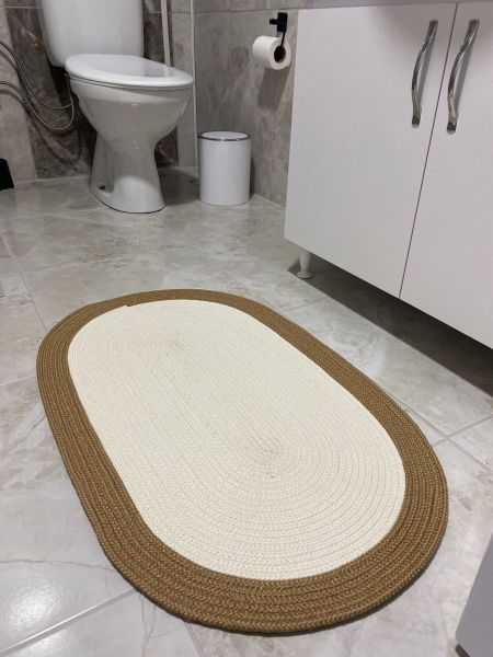 Halımax Milda Jüt Tekli Banyo Paspası Çift Taraflı Kaymaz Yıkanabilir Banyo Paspas Takımı