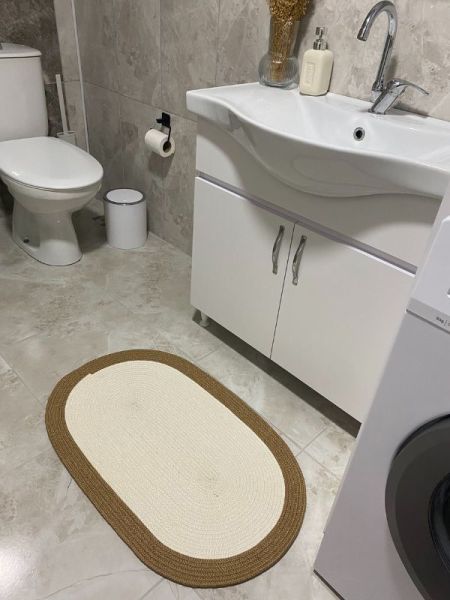 Halımax Milda Jüt Tekli Banyo Paspası Çift Taraflı Kaymaz Yıkanabilir Banyo Paspas Takımı