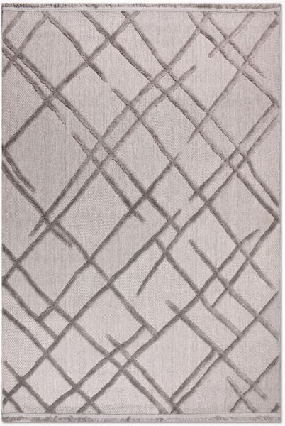 Crea Halı Fox FC04K Gri Kabartmalı Modern Salon Halısı Mutfak Halısı Dekoratif Koridor Halısı My Crea Home