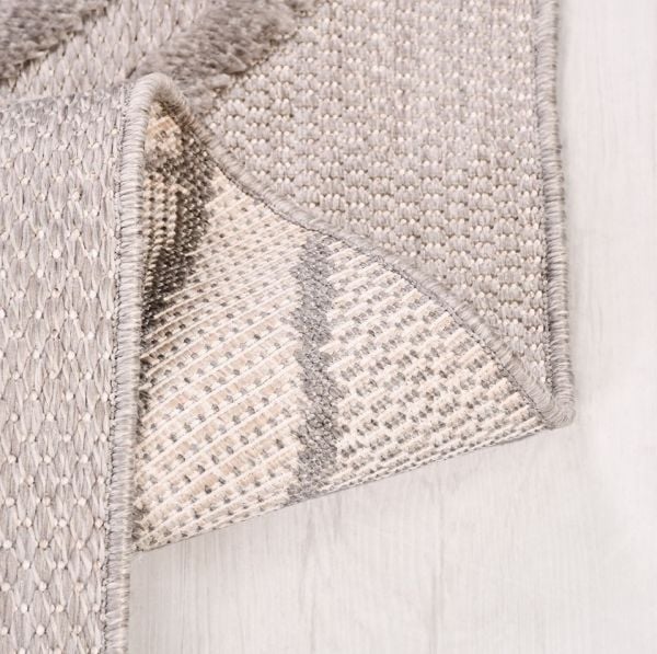 Crea Halı Fox FC04K Gri Kabartmalı Modern Salon Halısı Mutfak Halısı Dekoratif Koridor Halısı My Crea Home