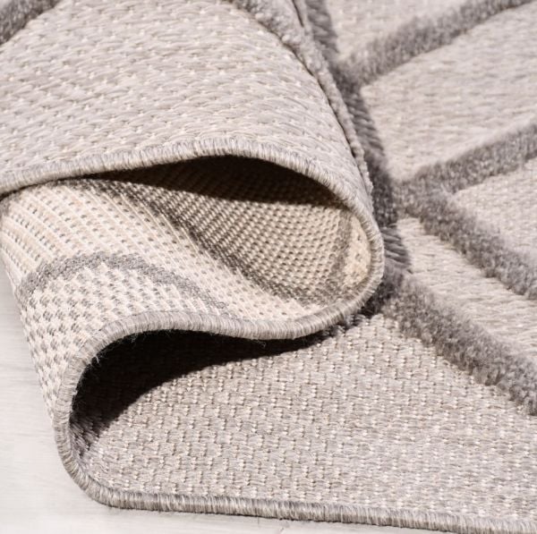 Crea Halı Fox FC04K Gri Kabartmalı Modern Salon Halısı Mutfak Halısı Dekoratif Koridor Halısı My Crea Home