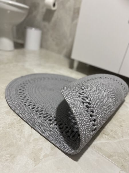 Halımax Milda Jüt Tekli Banyo Paspası Çift Taraflı Kaymaz Yıkanabilir Banyo Paspas Takımı