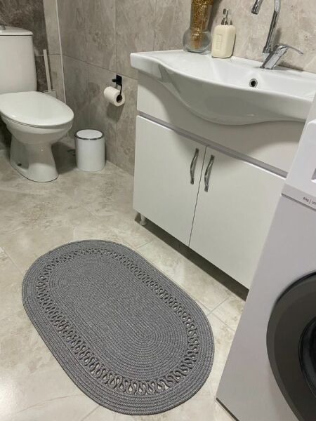 Halımax Milda Jüt Tekli Banyo Paspası Çift Taraflı Kaymaz Yıkanabilir Banyo Paspas Takımı