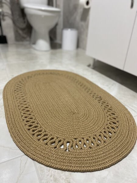 Halımax Milda Jüt Tekli Banyo Paspası Çift Taraflı Kaymaz Yıkanabilir Banyo Paspas Takımı