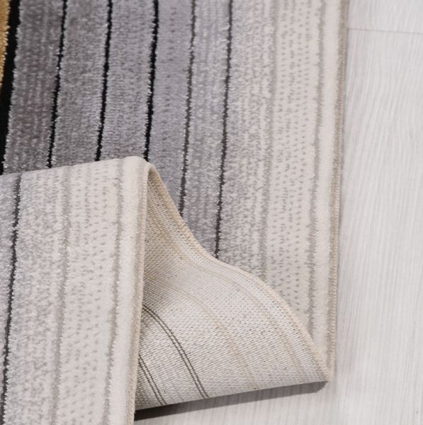 Crea Halı Girit GT06 Gri Çerçeveli Akrilik Dokuma Modern Salon Halısı My Crea Home