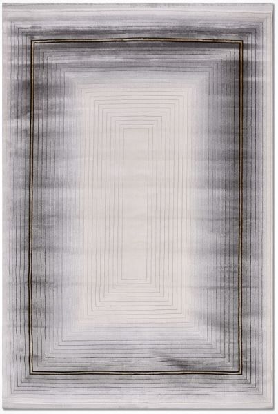 Crea Halı Girit GT06 Gri Çerçeveli Akrilik Dokuma Modern Salon Halısı My Crea Home