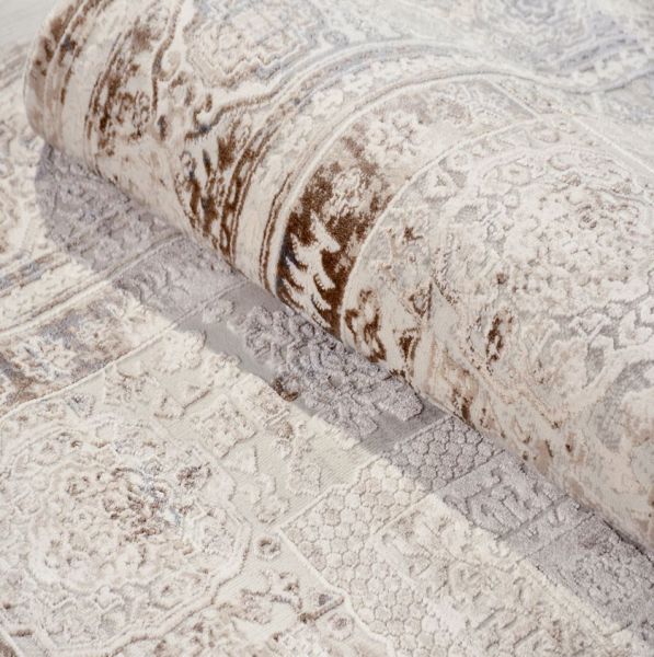 Crea Halı Damla DF02 Modern Klasik Çerçeveli Yumuşak Hav Toz Vermez Salon Halısı My Crea Home