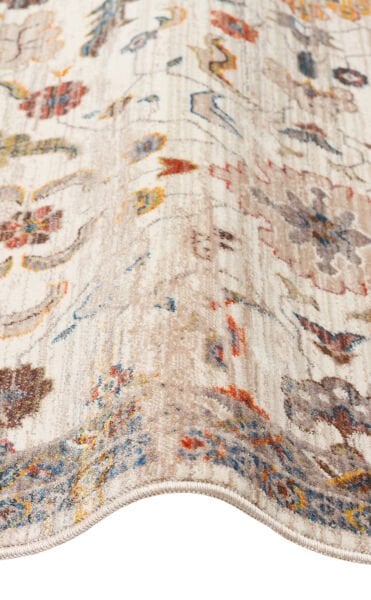 Pietra PTA 16 Cream Multy Etnik Yumuşak Tuşeli Makine Halısı Vintage Otantik Salon Oturma Odası Halısı Eko Halı