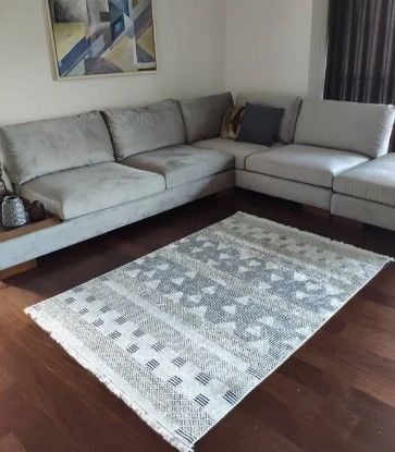 Halımax Dara 160 Yıkanabilir Kaymaz Dokuma Tabanlı Etnik Desenli Modern Halı 80x150