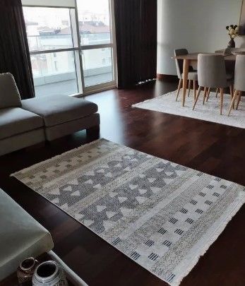 Halımax Dara 160 Yıkanabilir Kaymaz Dokuma Tabanlı Etnik Desenli Modern Halı 80x150