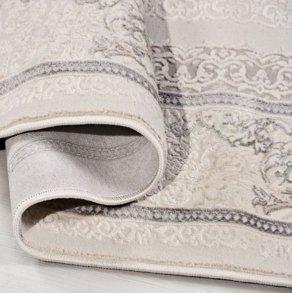 Crea Halı Damla DF03 Modern Klasik Çerçeveli Yumuşak Hav Toz Vermez Salon Halısı My Crea Home