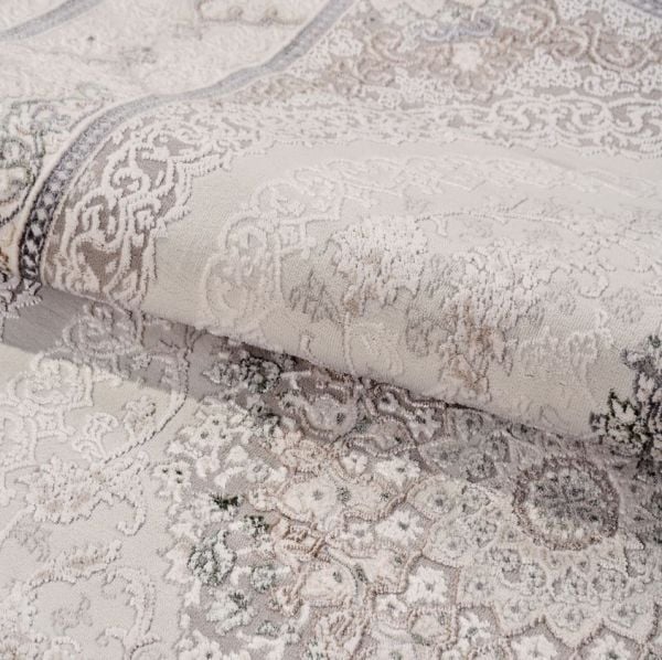 Crea Halı Damla DF03 Modern Klasik Çerçeveli Yumuşak Hav Toz Vermez Salon Halısı My Crea Home