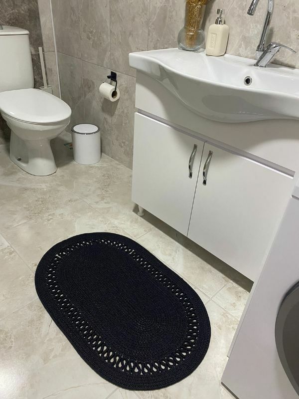 Halımax Milda Jüt Tekli Banyo Paspası Çift Taraflı Kaymaz Yıkanabilir Banyo Paspas Takımı