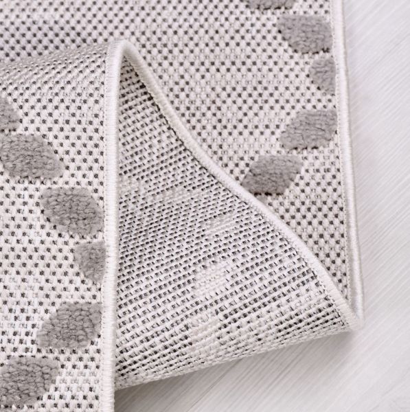 Crea Halı Rey 1851AK Beyaz Gri Yumuşak Dokulu Modern Halı My Crea Home