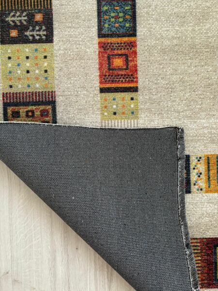 Base Vintage Kaymaz Taban Kilim Retro Eskitme Halı Yolluk B3
