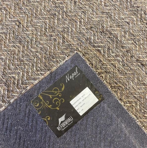 Reform Halı 6041 Nepal Sisal Kahve Bukle Örgü Saçaklı Modern Salon Halısı Koridor Hol Halı Yolluk