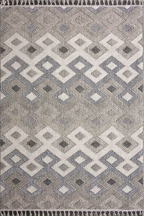 Crea Halı NEPAL - 9962N Bukle Dokuma Örgü Saçaklı Modern Salon Halısı My Crea Home