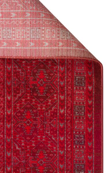 Pietra PTA 17 Red Etnik Yumuşak Tuşeli Makine Halısı Vintage Otantik Salon Oturma Odası Halısı Eko Halı