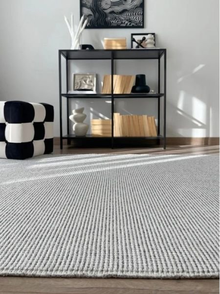 Türkmen Jaipur Jp01 Gri Makinede Yıkanabilir Leke Tutmaz Kaymaz Kolay Temizlenen Modern Halı