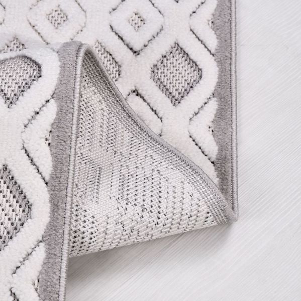 Crea Halı Rey 1852AK Beyaz Gri Yumuşak Dokulu Modern Halı My Crea Home