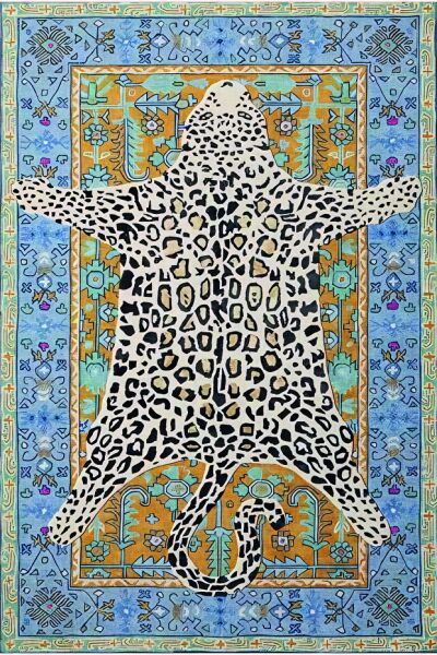 Drom Pamuk Dokuma Taban Kaymaz Şönil Makinede Yıkanabilir Kilim Salon Yatak Odası Mutfak Koridor Yolluk Kilim Leopar Desenli Multi Halı