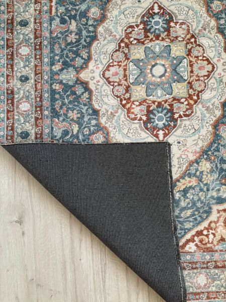 Base Vintage Kaymaz Taban Kilim Retro Eskitme Halı Yolluk B4