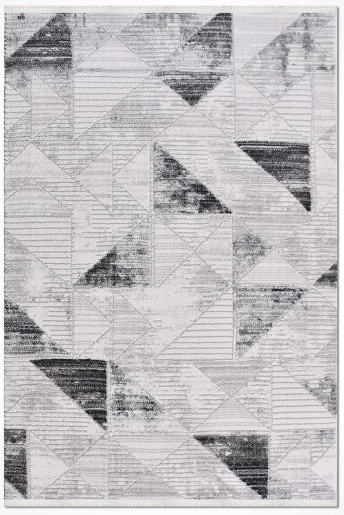 Crea Halı Jaguar JL01K Gri Akrilik Modern Salon Halısı Koridor Halısı Yolluk