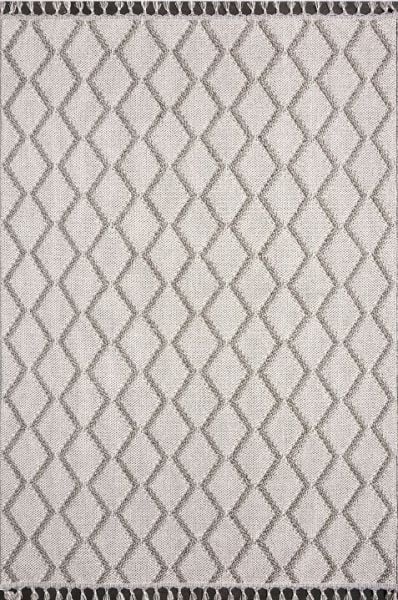 Crea Halı NEPAL - 9963N Bukle Dokuma Örgü Saçaklı Modern Salon Halısı My Crea Home