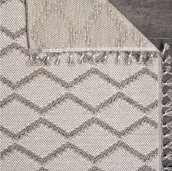 Crea Halı NEPAL - 9963N Bukle Dokuma Örgü Saçaklı Modern Salon Halısı My Crea Home