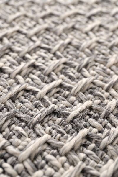 Boho 07 Gri Naturel Yuvarlak Jüt Halı Yolluk Jüt Taban Jüt Kilim Hasır Halı Otantik Bohem Yuvarlak Halı