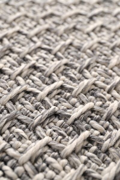 Boho 06 Gri Naturel Yuvarlak Jüt Halı Yolluk Jüt Taban Jüt Kilim Hasır Halı Otantik Bohem Yuvarlak Halı
