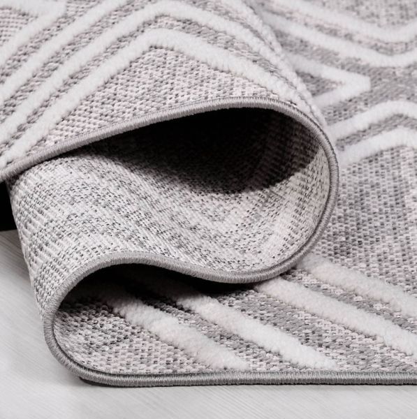 Crea Halı Rey 1853AK Beyaz Gri Yumuşak Dokulu Modern Halı My Crea Home