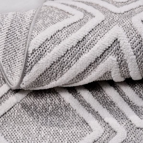 Crea Halı Rey 1853AK Beyaz Gri Yumuşak Dokulu Modern Halı My Crea Home