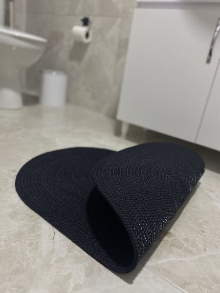 Halımax Milda Jüt Tekli Banyo Paspası Çift Taraflı Kaymaz Yıkanabilir Banyo Paspas Takımı