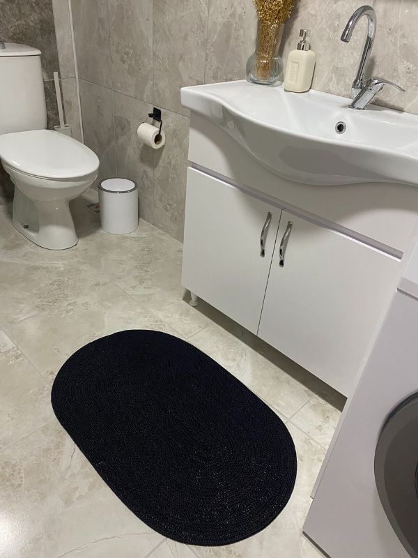 Halımax Milda Jüt Tekli Banyo Paspası Çift Taraflı Kaymaz Yıkanabilir Banyo Paspas Takımı