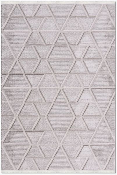 Crea Halı Jaguar JL02K Gri Krem Akrilik Modern Salon Halısı Koridor Halısı Yolluk