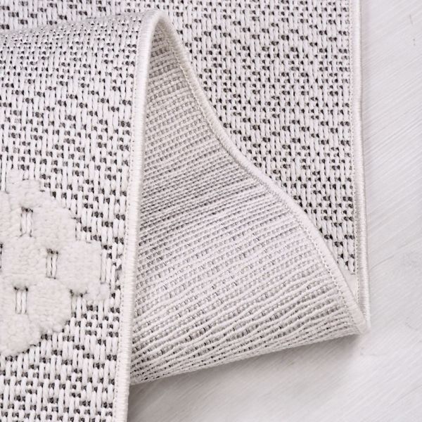 Crea Halı Rey 1854AK Beyaz Gri Yumuşak Dokulu Modern Halı My Crea Home