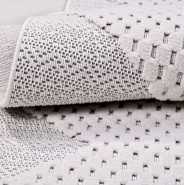 Crea Halı Rey 1854AK Beyaz Gri Yumuşak Dokulu Modern Halı My Crea Home