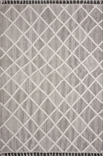 Crea Halı NEPAL - 9964N Bukle Dokuma Örgü Saçaklı Modern Salon Halısı My Crea Home