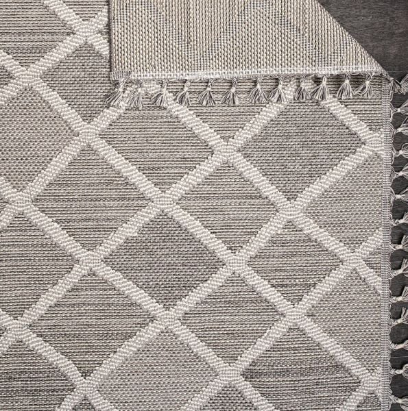 Crea Halı NEPAL - 9964N Bukle Dokuma Örgü Saçaklı Modern Salon Halısı My Crea Home