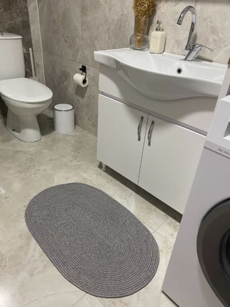 Halımax Milda Jüt Tekli Banyo Paspası Çift Taraflı Kaymaz Yıkanabilir Banyo Paspas Takımı