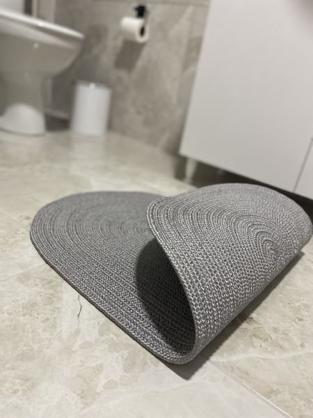 Halımax Milda Jüt Tekli Banyo Paspası Çift Taraflı Kaymaz Yıkanabilir Banyo Paspas Takımı