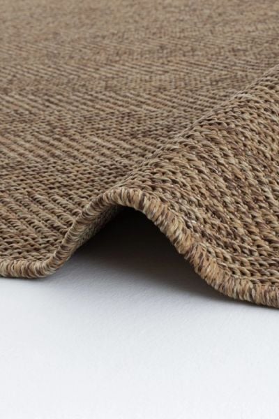 Seyran Halı Bombay 665 Kahve Hasır Dokulu Modern Dokuma Taban Hav Toz Vermez Halı