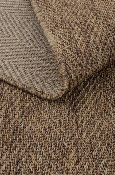 Seyran Halı Bombay 665 Kahve Hasır Dokulu Modern Dokuma Taban Hav Toz Vermez Halı