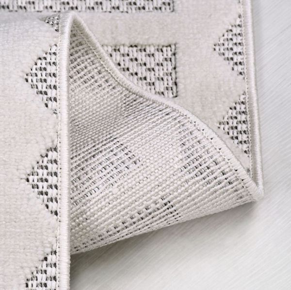 Crea Halı Rey 1855AK Beyaz Gri Yumuşak Dokulu Modern Halı My Crea Home