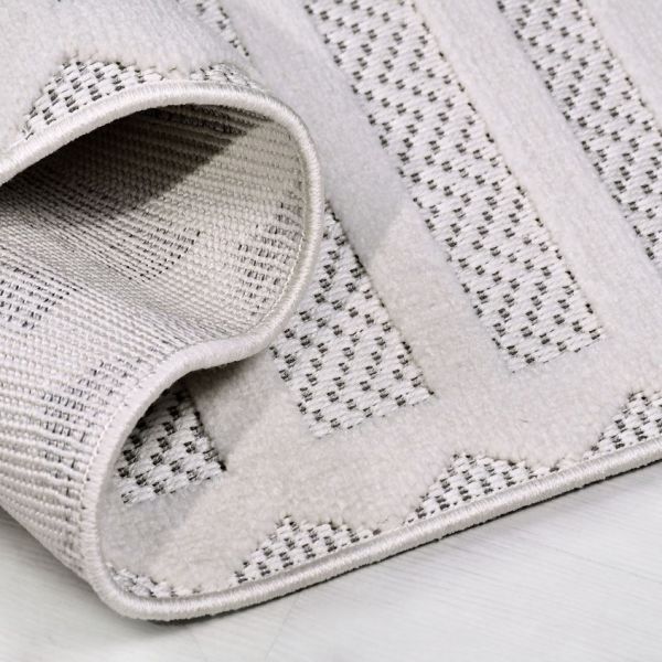 Crea Halı Rey 1855AK Beyaz Gri Yumuşak Dokulu Modern Halı My Crea Home