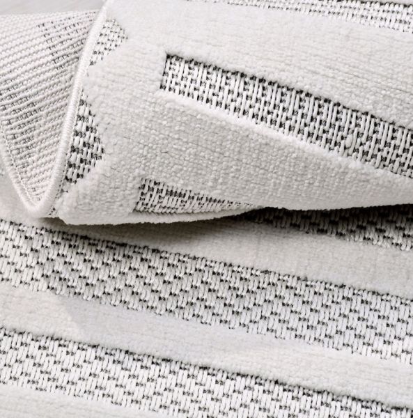 Crea Halı Rey 1855AK Beyaz Gri Yumuşak Dokulu Modern Halı My Crea Home